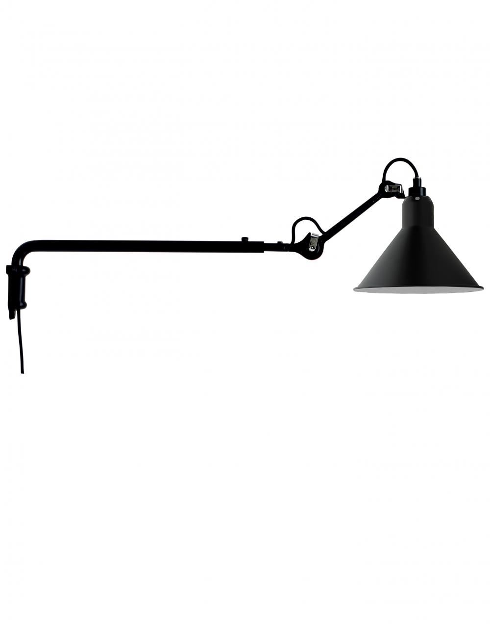 Lampe Gras 203 Wall Lamp Black Shade Conic