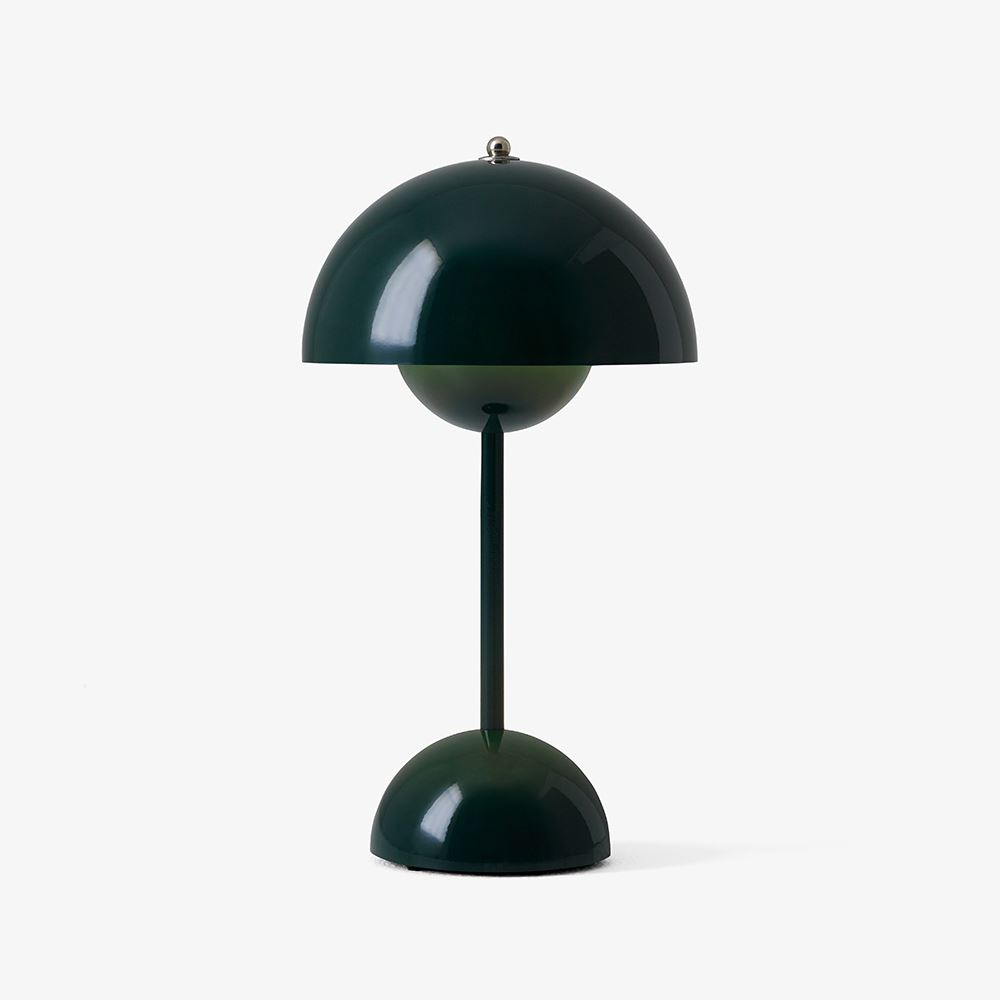 Flowerpot Vp9 Portable Table Light Dark Green