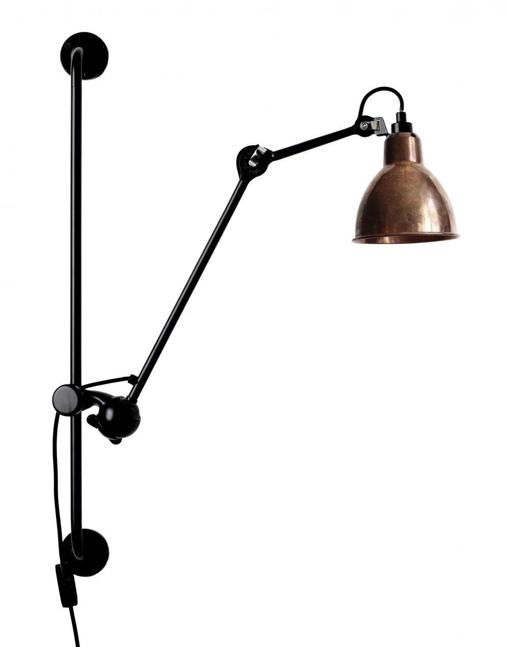 Lampe Gras 210 Wall Light Raw Copper Shade Round