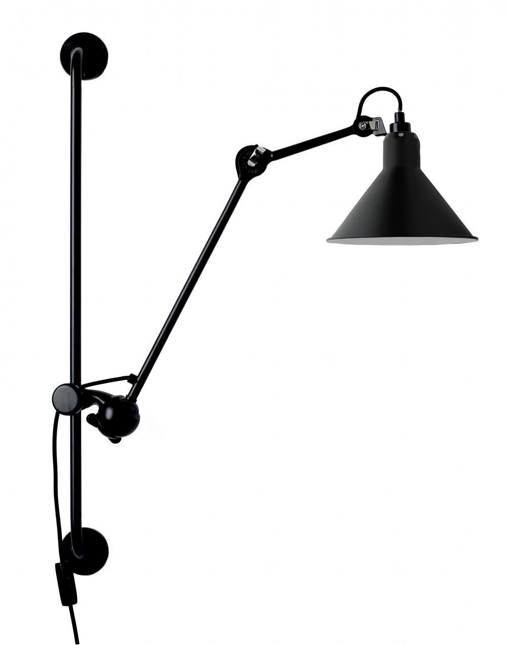 Lampe Gras 210 Wall Light Black Shade Conic