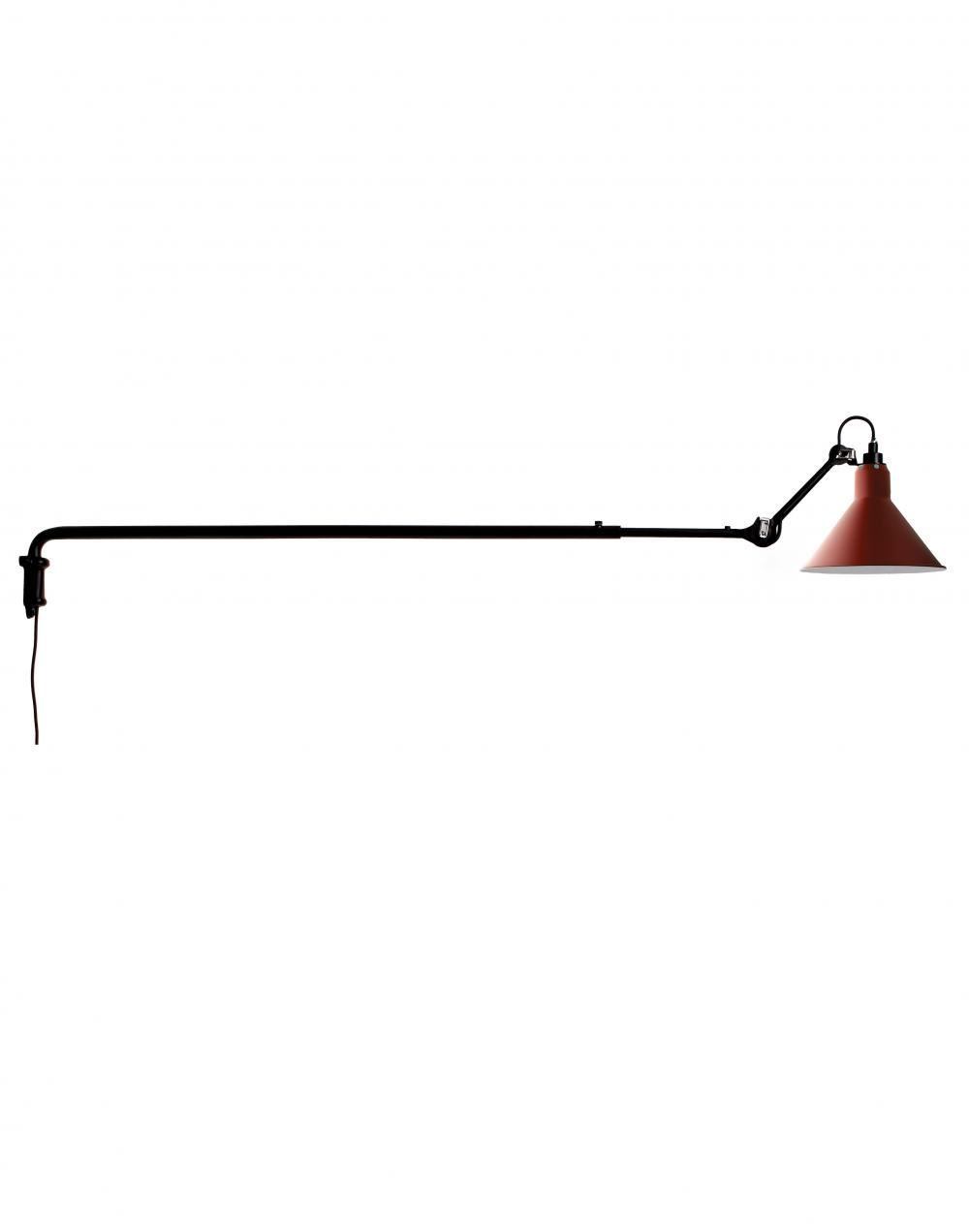 Lampe Gras 213 Wall Light Red Shade Conic