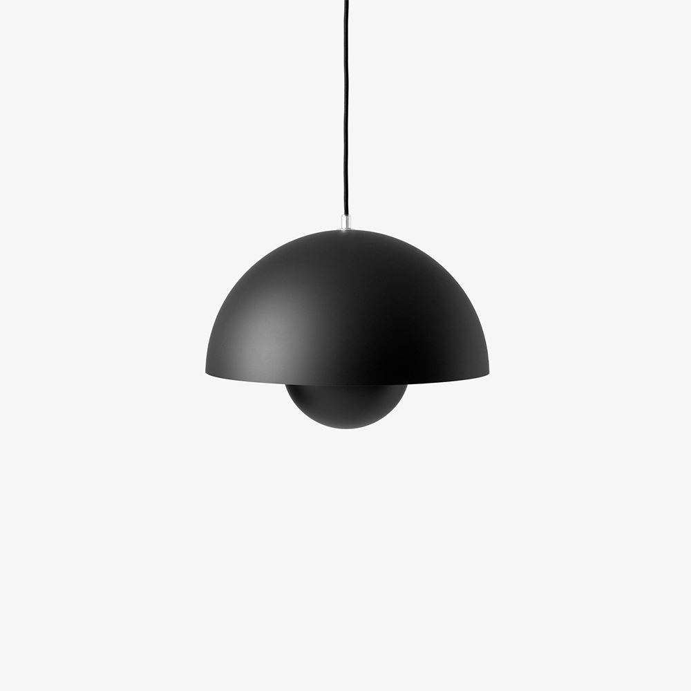 Tradition Vp7 Flowerpot Pendant Matt Black Designer Pendant Lighting