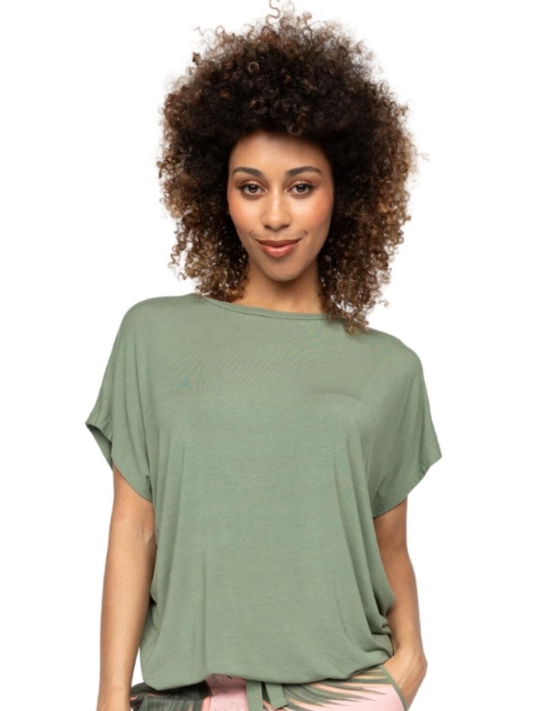 Introduce uncomplicated comfort to your sleepwear wardrobe with the Lea slouch jersey pyjama top by Cyberjammies. Crafted from super-soft, sustainably sourced fabric, this pyjama top guarantees unparalleled comfort and relaxed elegance throughout the night. Its feminine capped sleeves and gently rounded neckline ensure you stay sophisticated, while the loose and relaxed silhouette lets you unwind in style. Pair with coordinating Lea nightwear for a complete look that promises restful dreams and rejuvenated mornings.