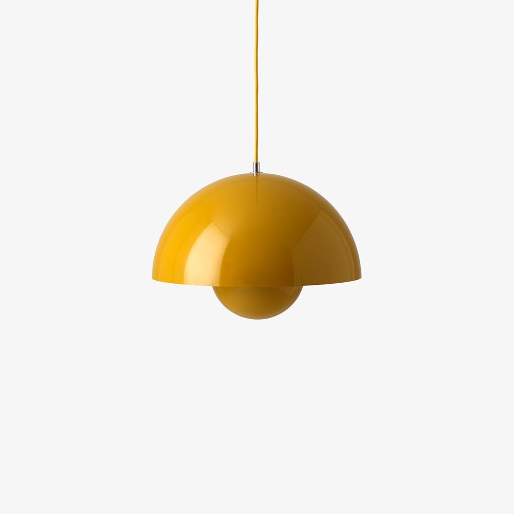 Tradition Vp7 Flowerpot Pendant Mustard Yellow Designer Pendant Lighting