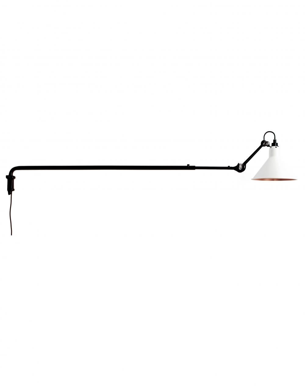 Lampe Gras 213 Wall Light White Shade With Copper Interior Conic