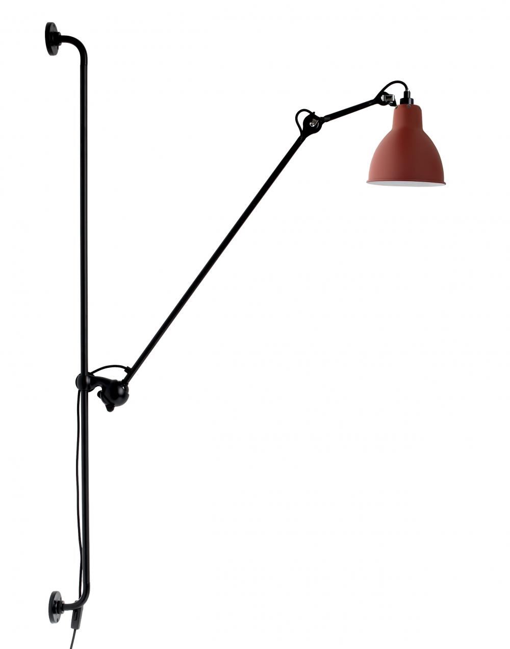 Lampe Gras 214 Wall Light Red Shade Round