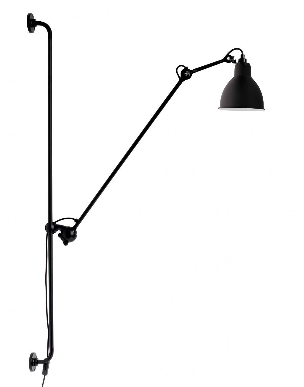 Lampe Gras 214 Wall Light Black Shade Round