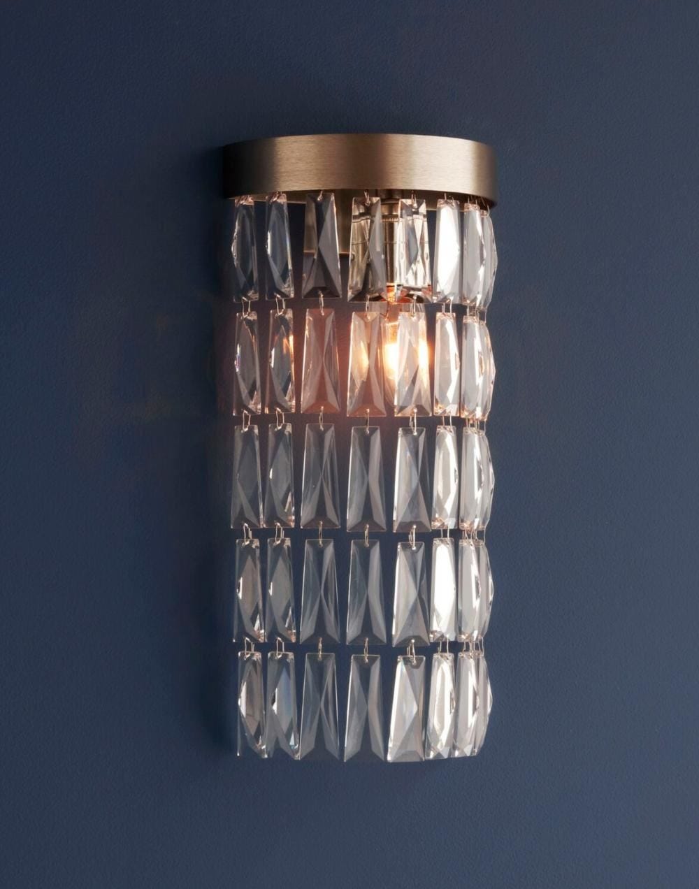 Clear Crystal Maxi Wall Light Bronze