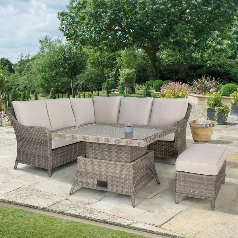 Kettler Charlbury Signature Casual Dining Mini Corner Rattan Garden Furniture Set