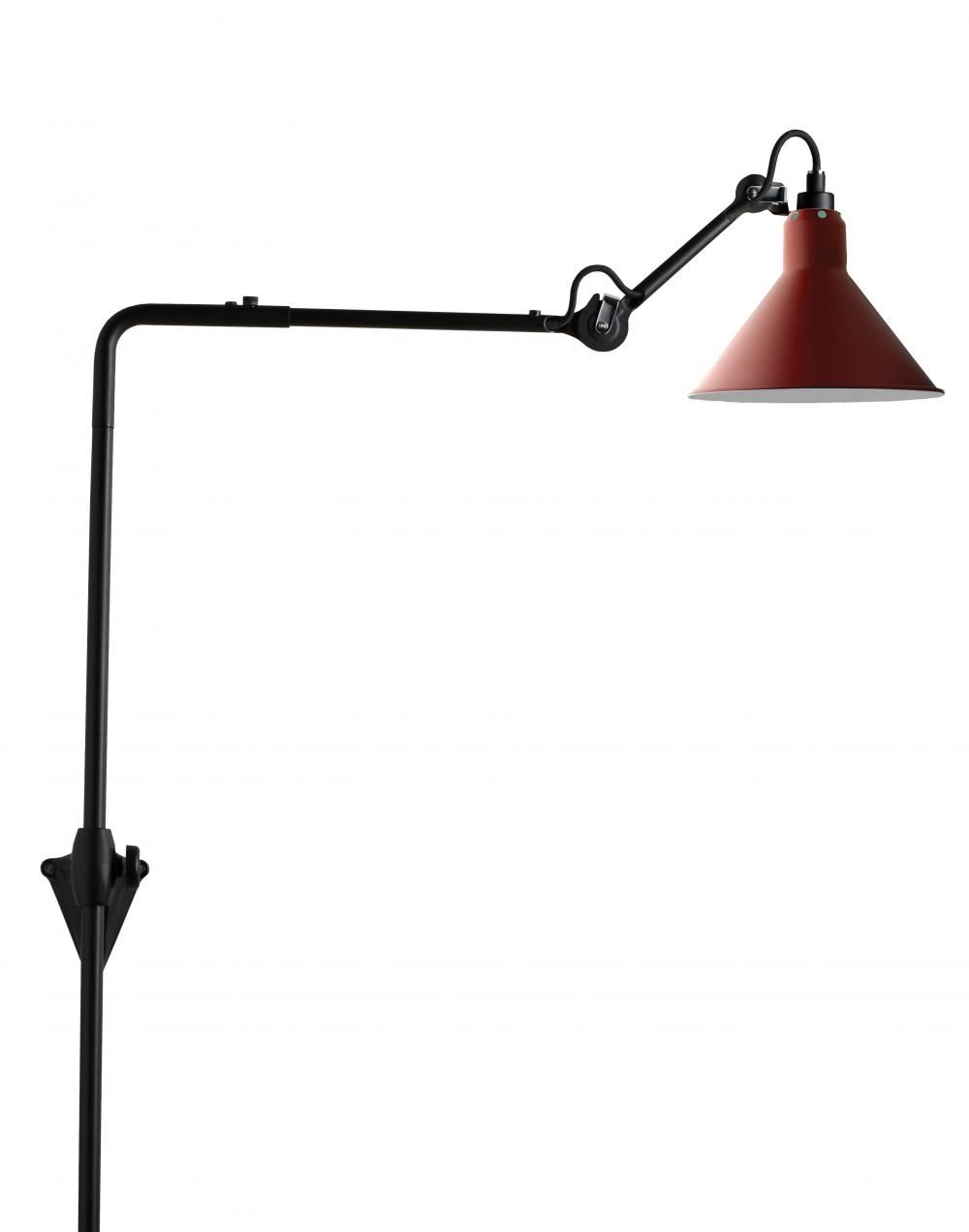 Lampe Gras 216 Wall Light Red Shade Conic Shade