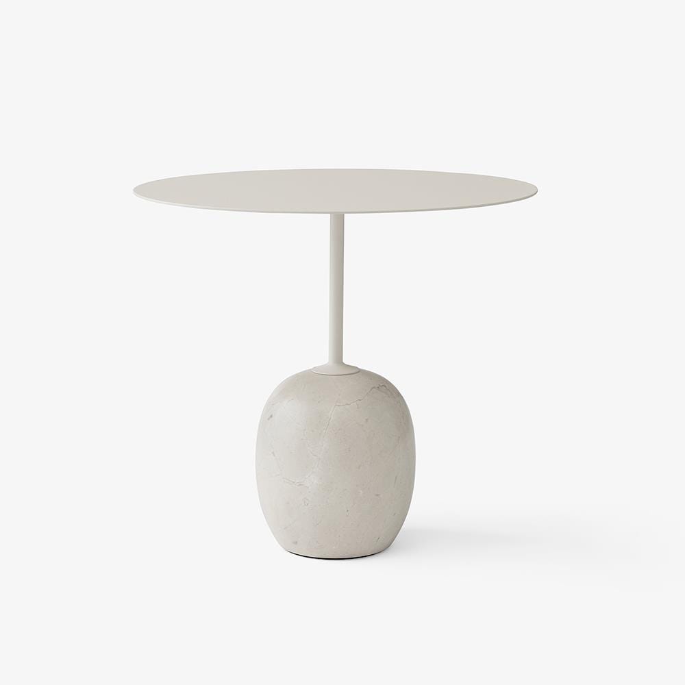 Lato Side Table Ln8 Ivory White Crema Diva Marble