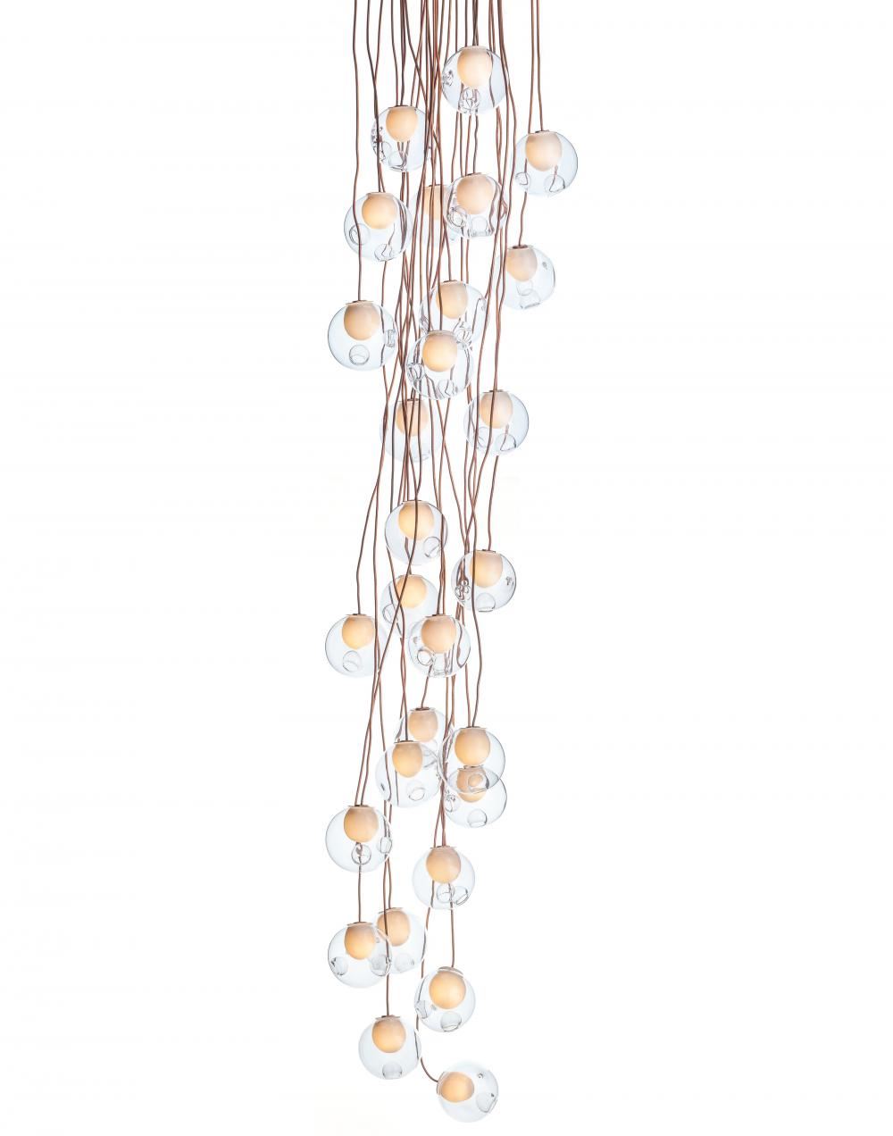 Bocci Series 28 Copper Pendant 11 28 Pieces 28 Pendant Square Canopy 15w Led Clear Designer Pendant Lighting