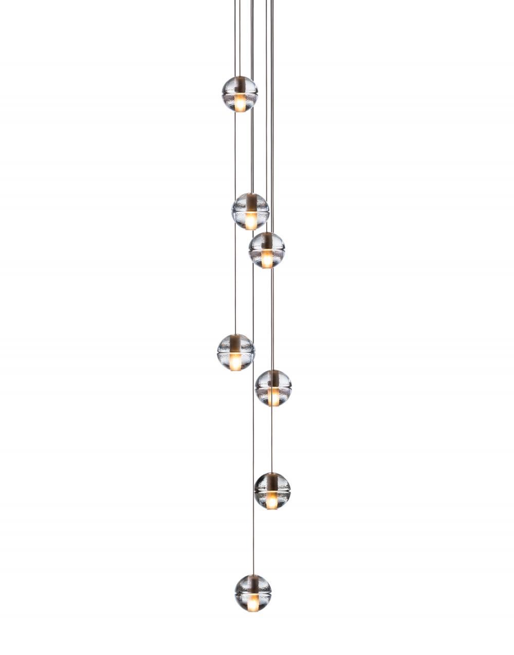 Bocci Series 14 Pendant 3 9 Pieces 7 Ball 10w Xenon Clear Designer Pendant Lighting