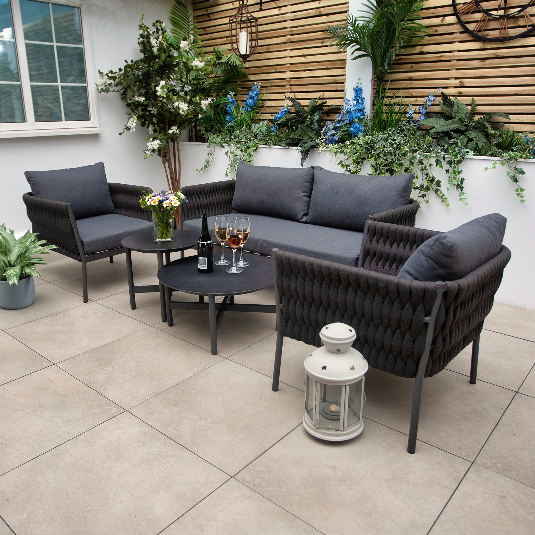 Bracken Outdoors Monaco Rope Lounge Garden Sofa Set