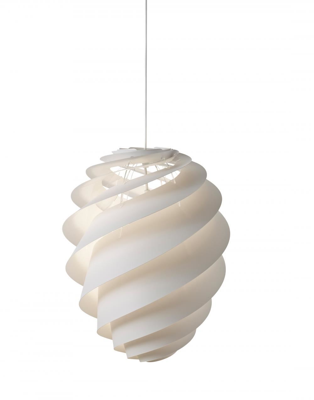 Le Klint Swirl 2 Pendant Medium White Designer Pendant Lighting