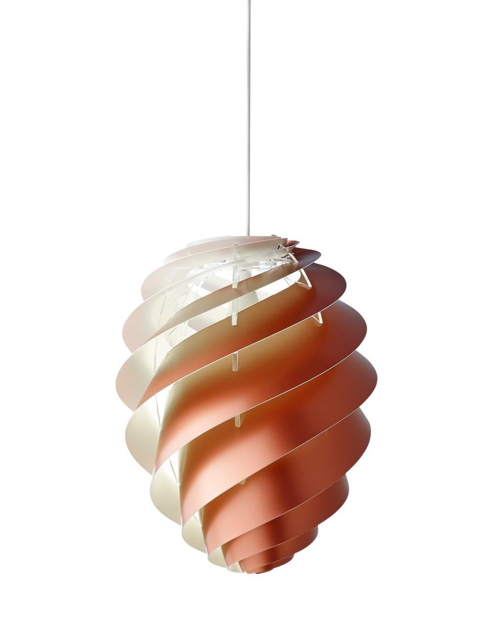 Le Klint Swirl 2 Pendant Medium Copper Designer Pendant Lighting