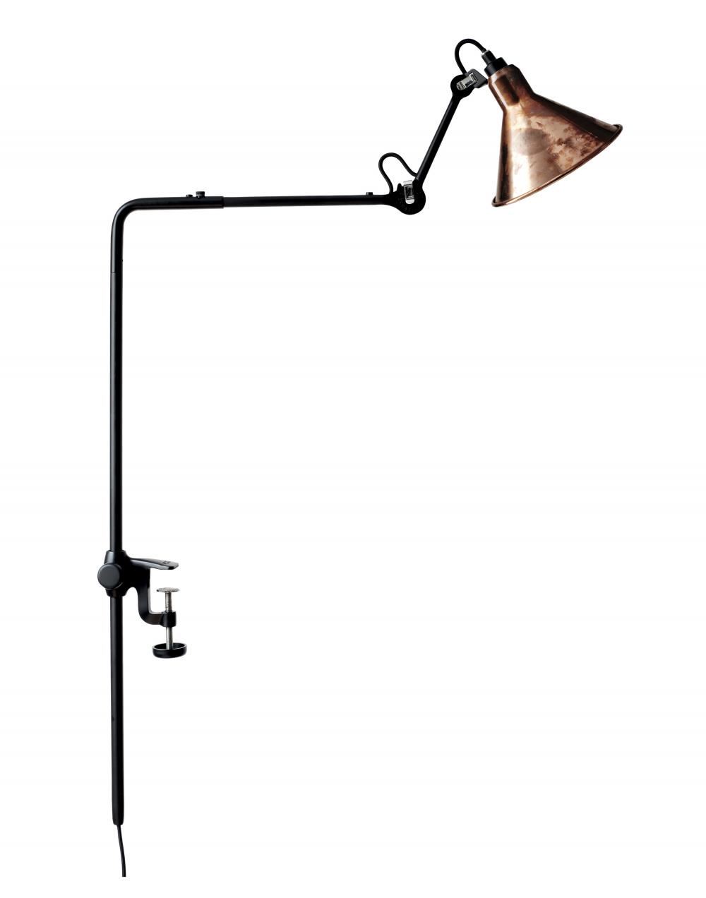 Lampe Gras 226 Bookshelf Lamp Raw Copper Shade With White Interior Conical