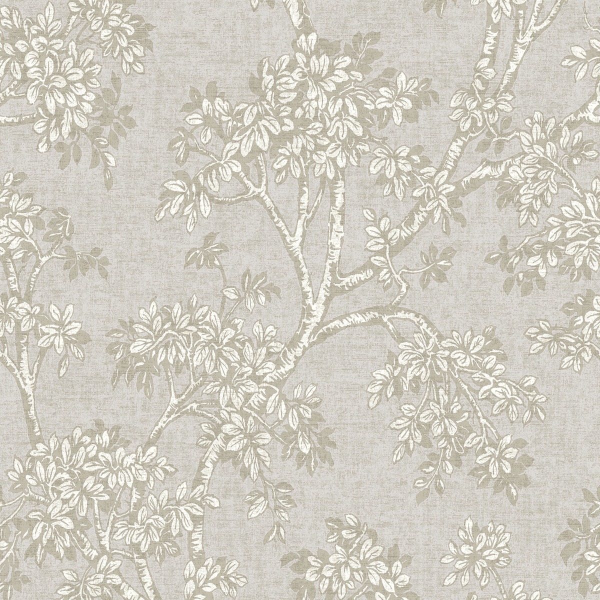 Hawthorn Trail Textured Blown Vinyl Wallpaper Grey Holden 76010