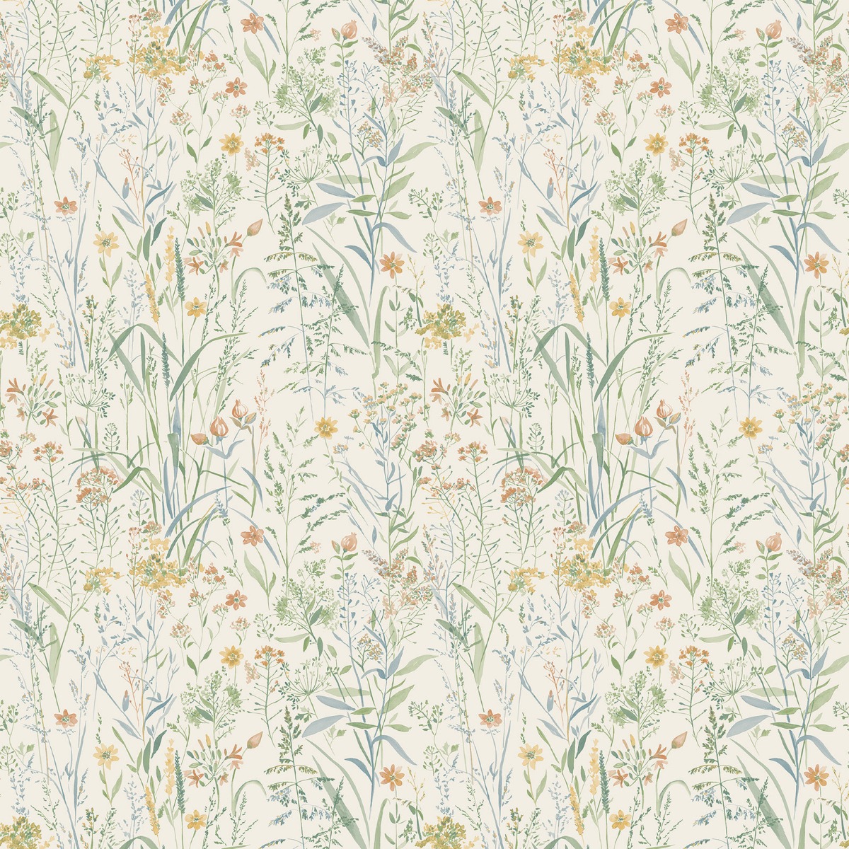 Grandeco Summer Meadow Sprigs Smooth Paper in Green | Size: 1 Pack