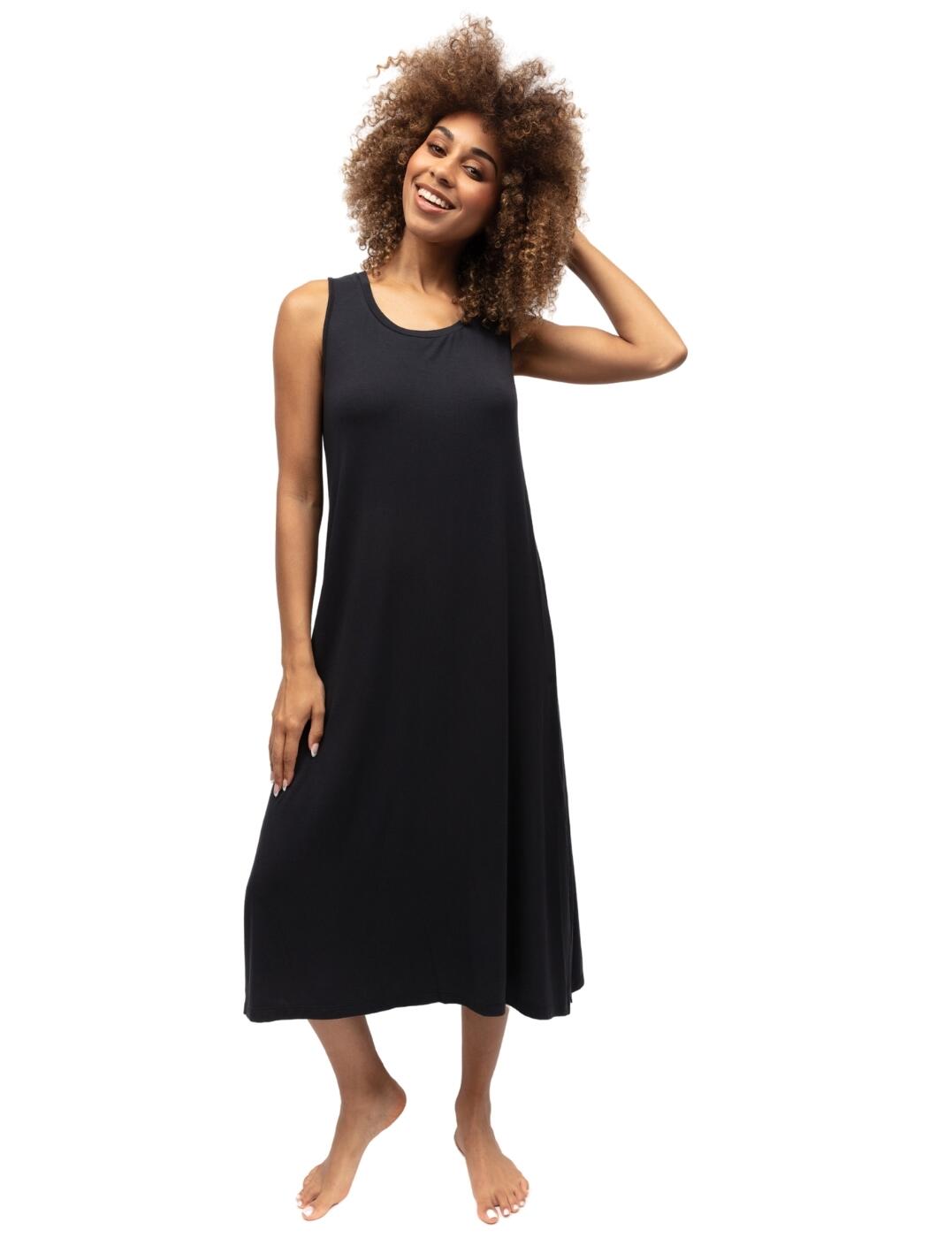 Add a touch of comfort and style to your nightwear with the Cyberjammies Nicole long jersey nightdress. Cut from warm knit fabric, this long-length nightdress is designed to ensure snug and cosy evenings. The deep round neckline and side slit guarantees freedom of movement, while the self-fabric trim adds elegance and sophistication to your look. With its long fit that ensures modest coverage, this jersey nightdress is the perfect addition to any sleepwear wardrobe.  Long jersey nightdress Warm knit design Deep round neckline Trimmed with self-fabric Side slit for freedom of movement Long fit ensures modest yet comfortable nighttime attire Country of origin: India Composition: 95% Modal &pipe; 5% Elastane Listed in UK sizes  9939-8 9939 Nightwear