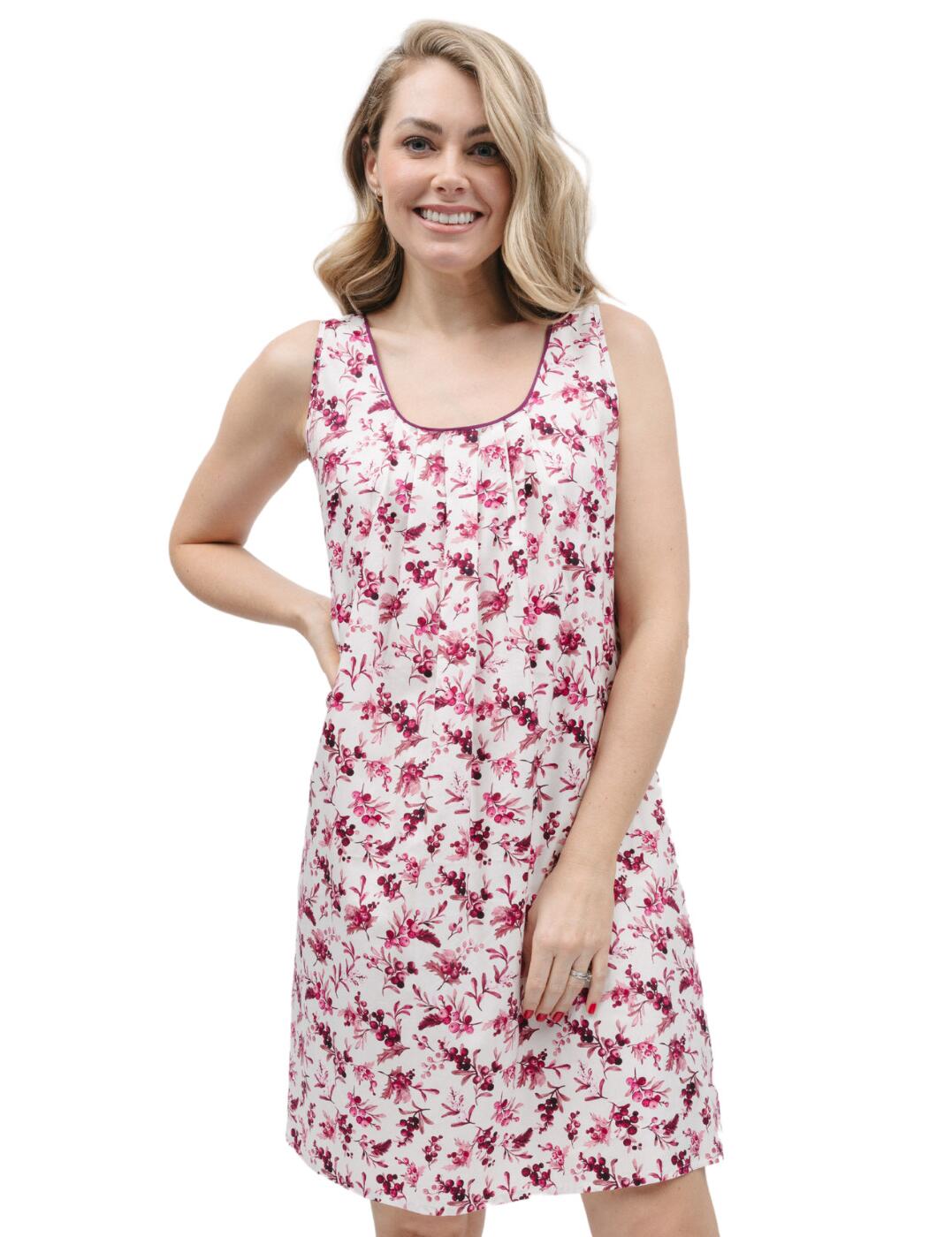 Make every night comfortable and indulgent with the stunning Cyberjammies Eve chemise. Crafted from a sumptuous blend of fabrics to keep you cosy and comfortable, the Eve chemise is the ultimate nightwear must-have for those who value quality and style. Featuring a captivating design with intricate trims, a rounded neckline, wide shoulder straps, and a loose flowy fit with feminine pleats down the centre, this superior short nightdress guarantees a luxurious night of restful slumber. Perfect for those who want to lounge in quality nightwear with a touch of elegance, the Cyberjammies Eve chemise is a timeless piece that will be cherished for years to come.  Short nightdress Captivating design with elegant trims Comfortable fit Rounded neckline Wide shoulder straps Loose flowy fit Feminine pleats down the centre Country of origin: India Composition: 60% Cotton &pipe; 40% Modal Listed in UK sizes  9857-8 9857 Chemise