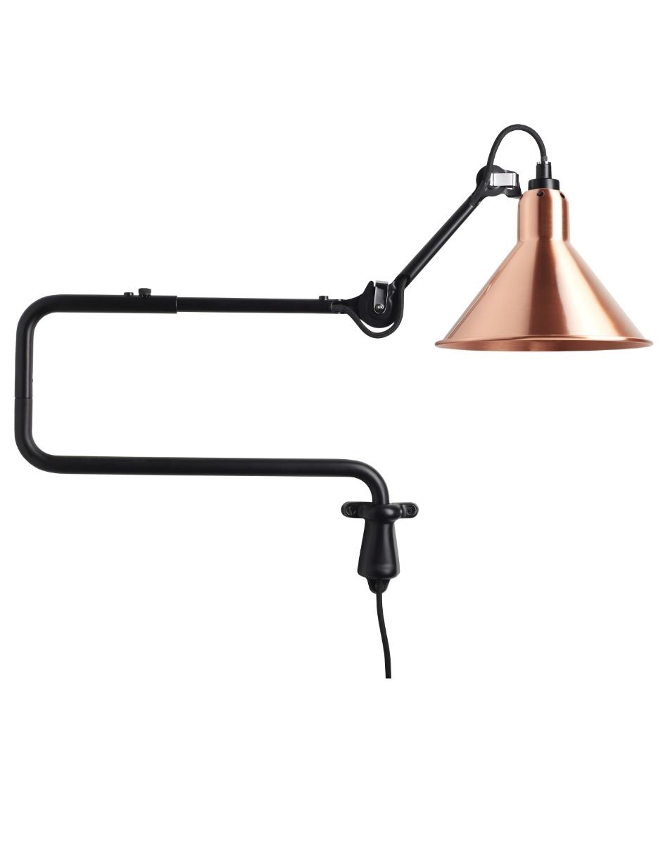 Lampe Gras 303 Wall Light Copper Shade With White Interior Conic