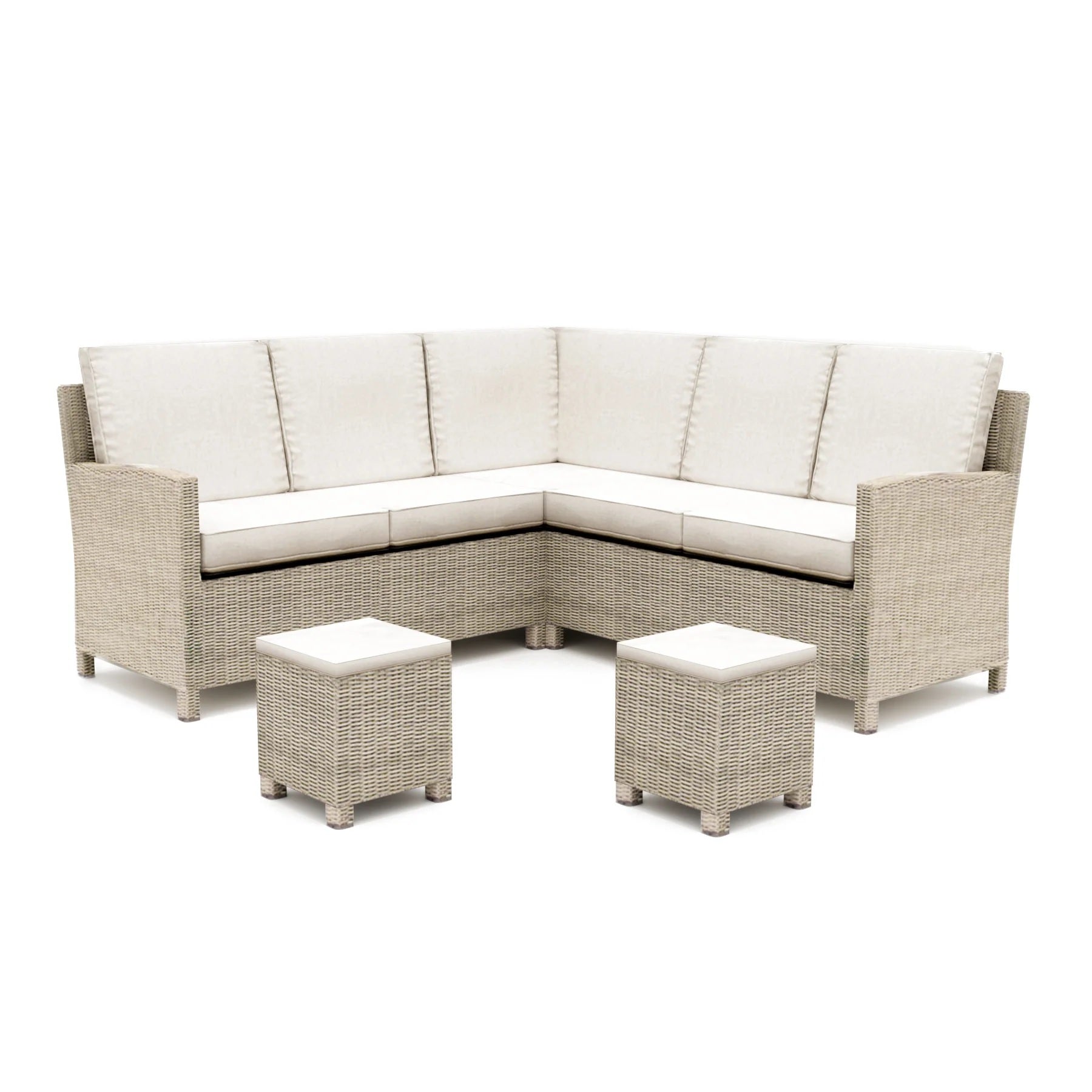 Kettler Palma Signature Mini Corner Oyster Wicker Outdoor Sofa Set