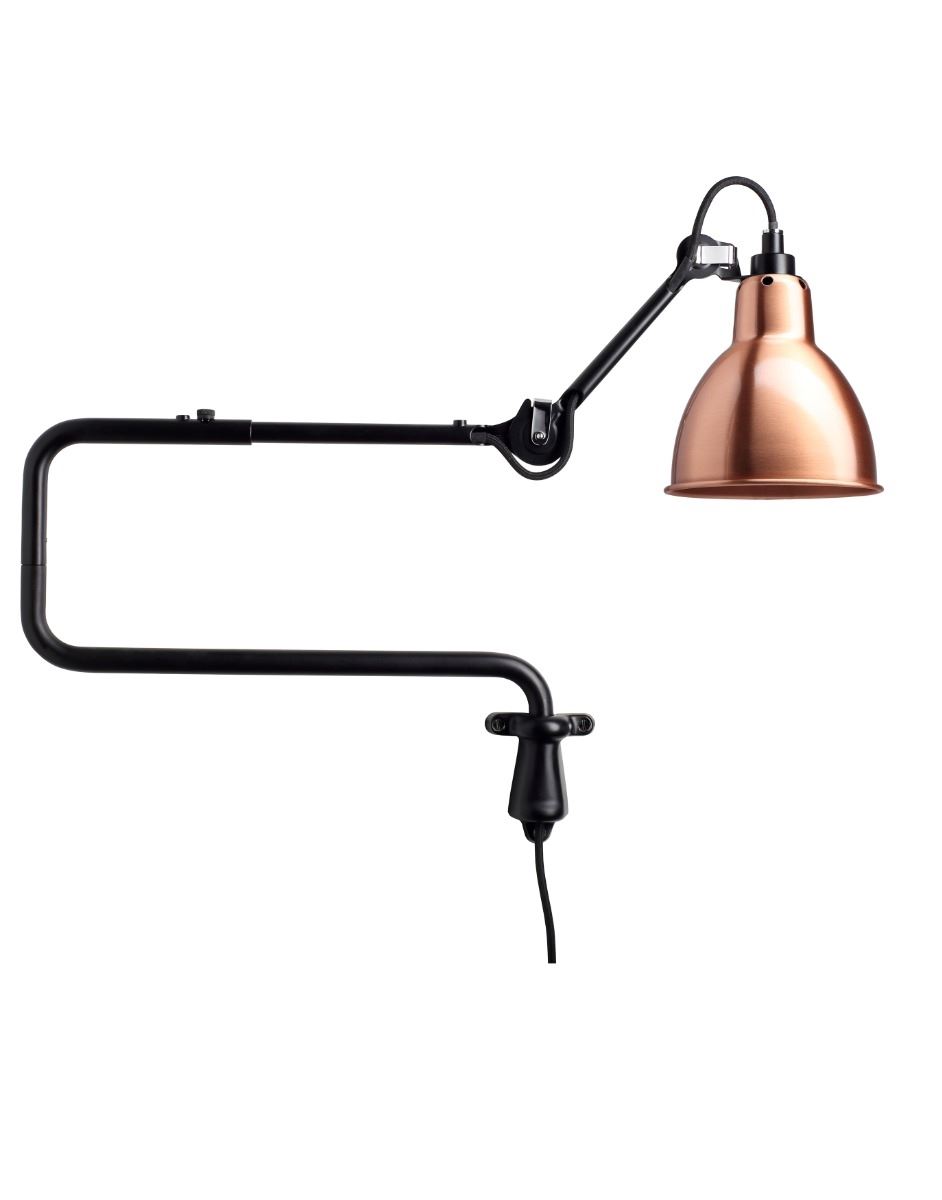 Lampe Gras 303 Wall Light Copper Shade With White Interior Round