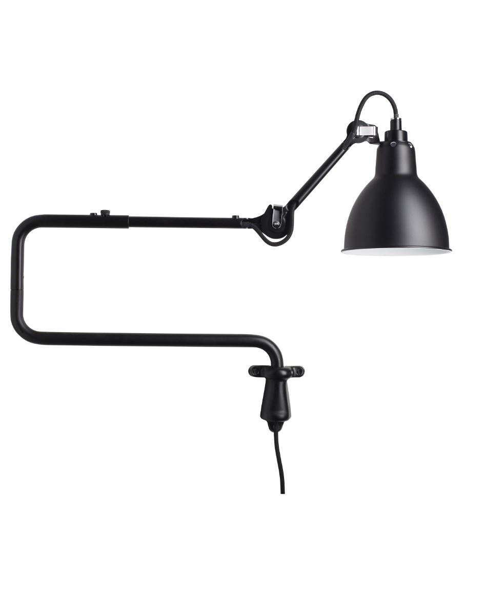 Lampe Gras 303 Wall Light Black Shade Round