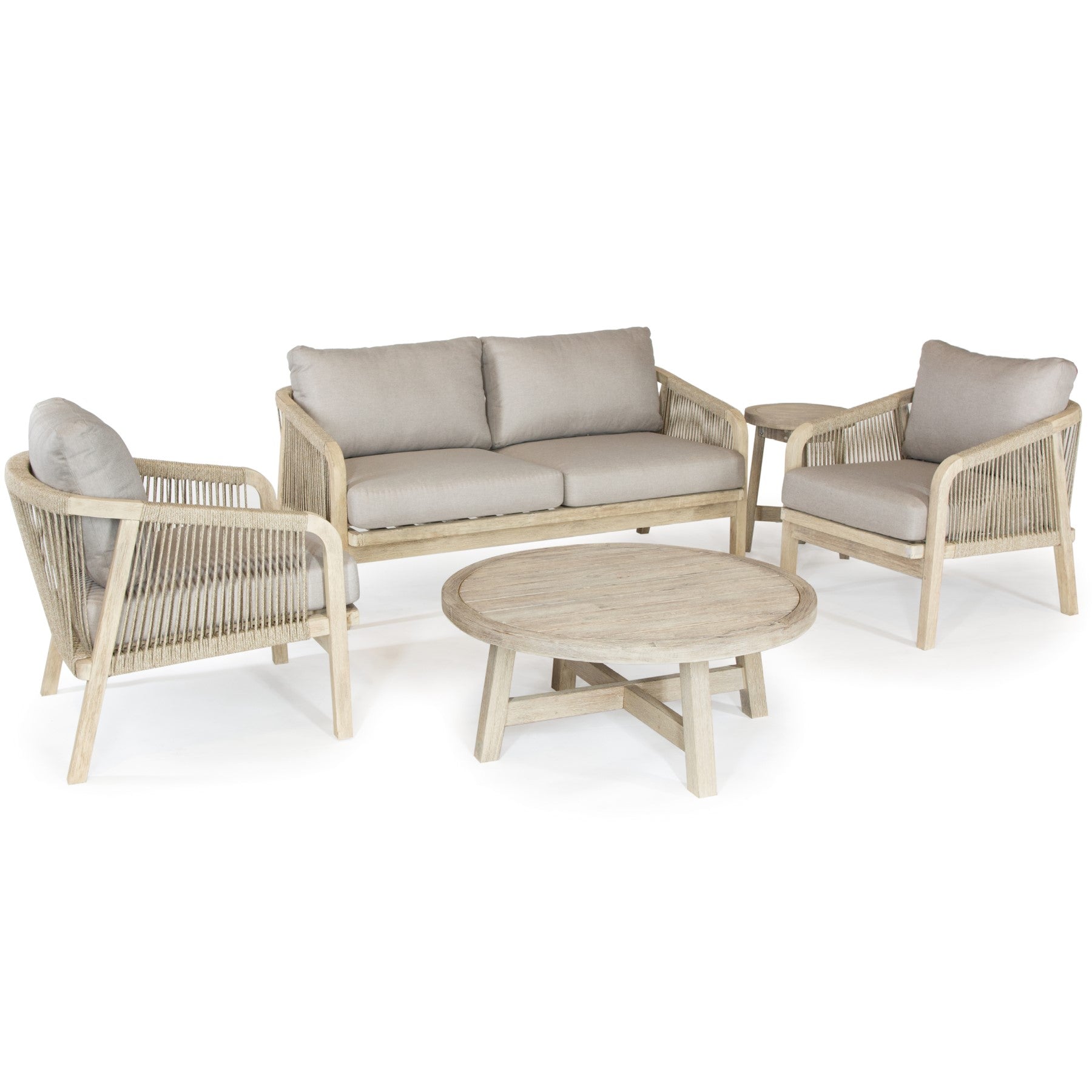 Kettler Cora 2 Seat Lounge Sofa Set With Armchairs and Coffee Table, Mid June 2024