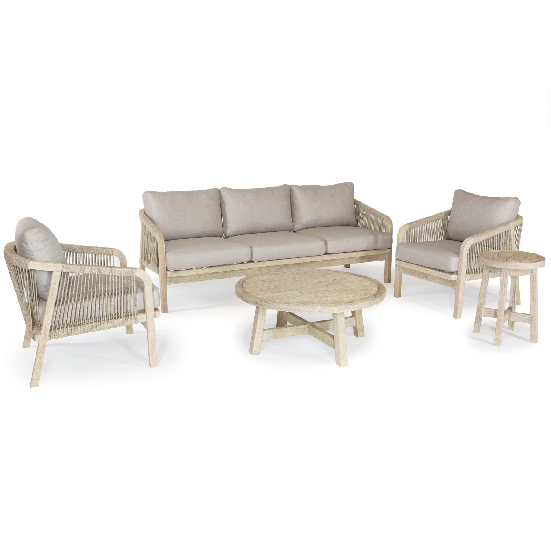 Kettler Cora 3 Seat Lounge Sofa Set With Armchairs and Coffee Table, End of June 2024