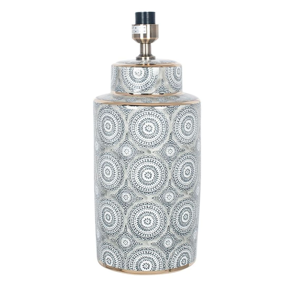 Pacific Lifestyle Pipe Circle Pattern Ceramic Table Lamp