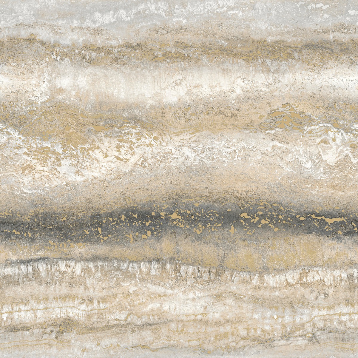 Muirva Semper Marble Gold Wallpaper 10m x 53cm, Gold