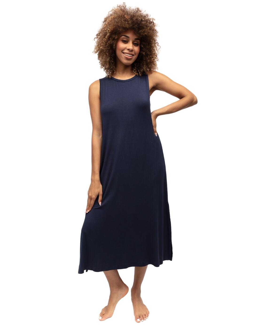 Take your sleepwear game to the next level with the Cyberjammies Cosmo jersey nightdress. Made with breathable and soft materials, this nightdress is sure to be your go-to for a good night's sleep. Featuring a deep round neckline, self-fabric trimming, and wide shoulder straps, this nightdress gives you all the comfort while looking beautiful and stylish. Plus, the side slit allows the freedom of movement for all sleeping positions.  Jersey nightdress Breathable and soft materials Deep round neckline Self-fabric trimming Side slit for freedom of movement Wide shoulder straps Country of origin: India Composition: 95% Modal &pipe; 5% Elastane Listed in UK sizes  9809-8 9809 Nightwear