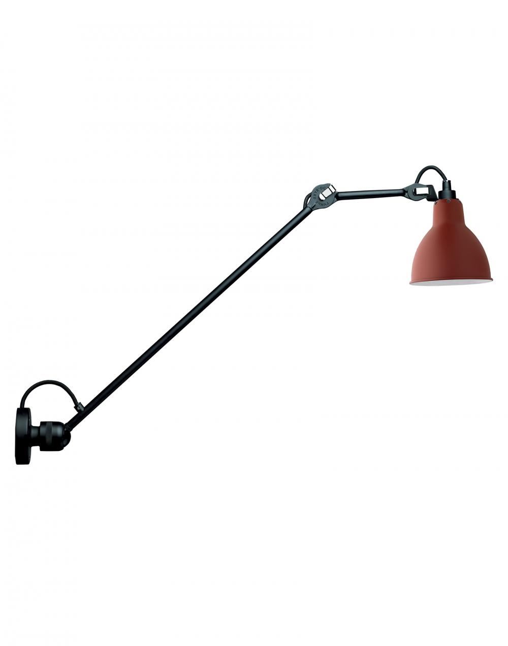 Lampe Gras 304 Large Wall Light Red Shade Round Shade