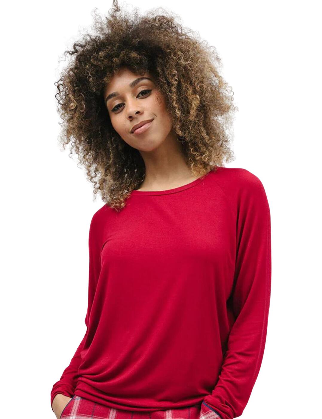 Treat yourself to some well-deserved comfort with the Cyberjammies Whistler jersey pyjama top. Perfect for lounging around the house or winding down after a long day, this stylish and comfortable top is crafted from super soft fabrics that feel amazing against your skin. Enjoy a snug and warm fit with a classic rounded neckline and long raglan sleeves. Easily pair it with your favourite pyjama bottoms for the perfect look for any cosy occasion.  Jersey pyjama top Rounded neckline Long, raglan sleeves Super soft fabrics Easy to match with favourite pyjama bottoms Country of origin: India Composition: 95% Modal &pipe; 5% Elastane Listed in UK sizes  9850-8 9850 Loungewear