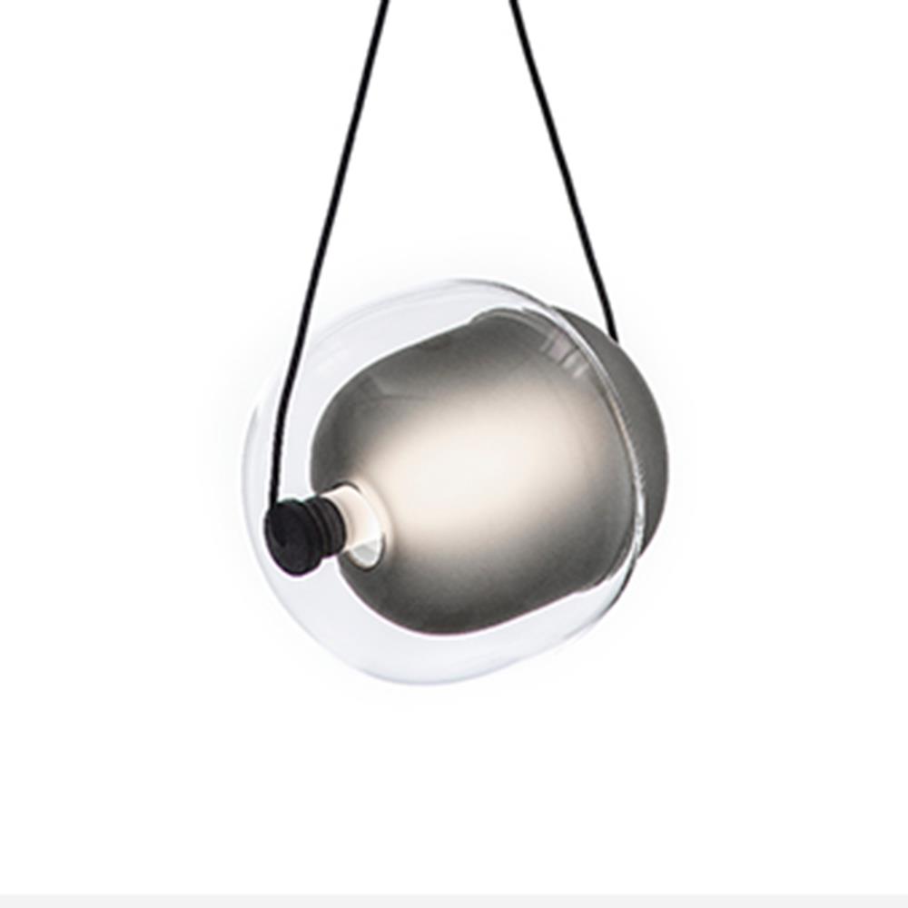 Brokis Capsula Pendant Opaline Transparent Outer Glass Opaline Acid Etched Inside Outside Surface Non Dimmable White Designer Pendant Lighting