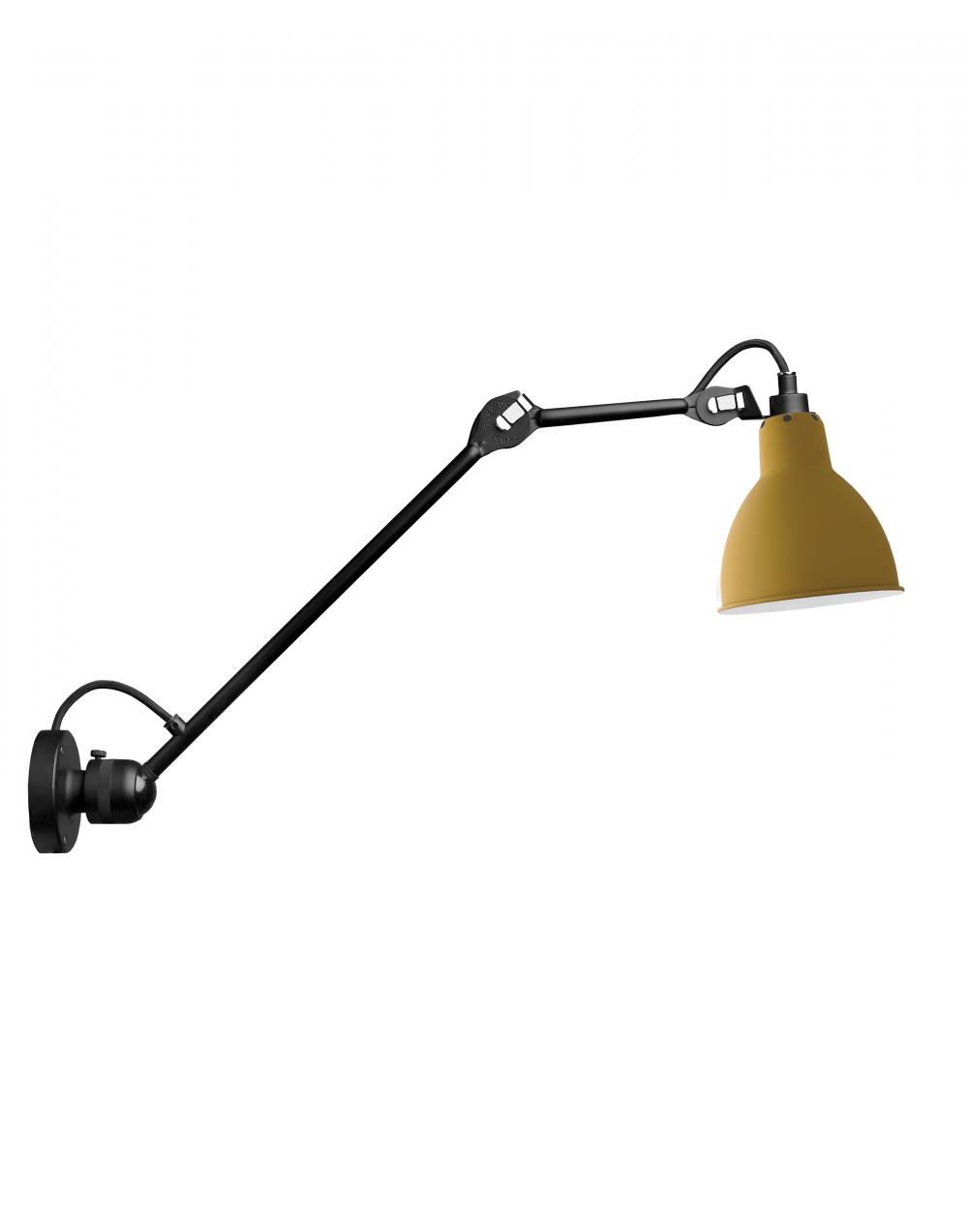 Lampe Gras 304 Medium Wall Light Yellow Shade Round Shade