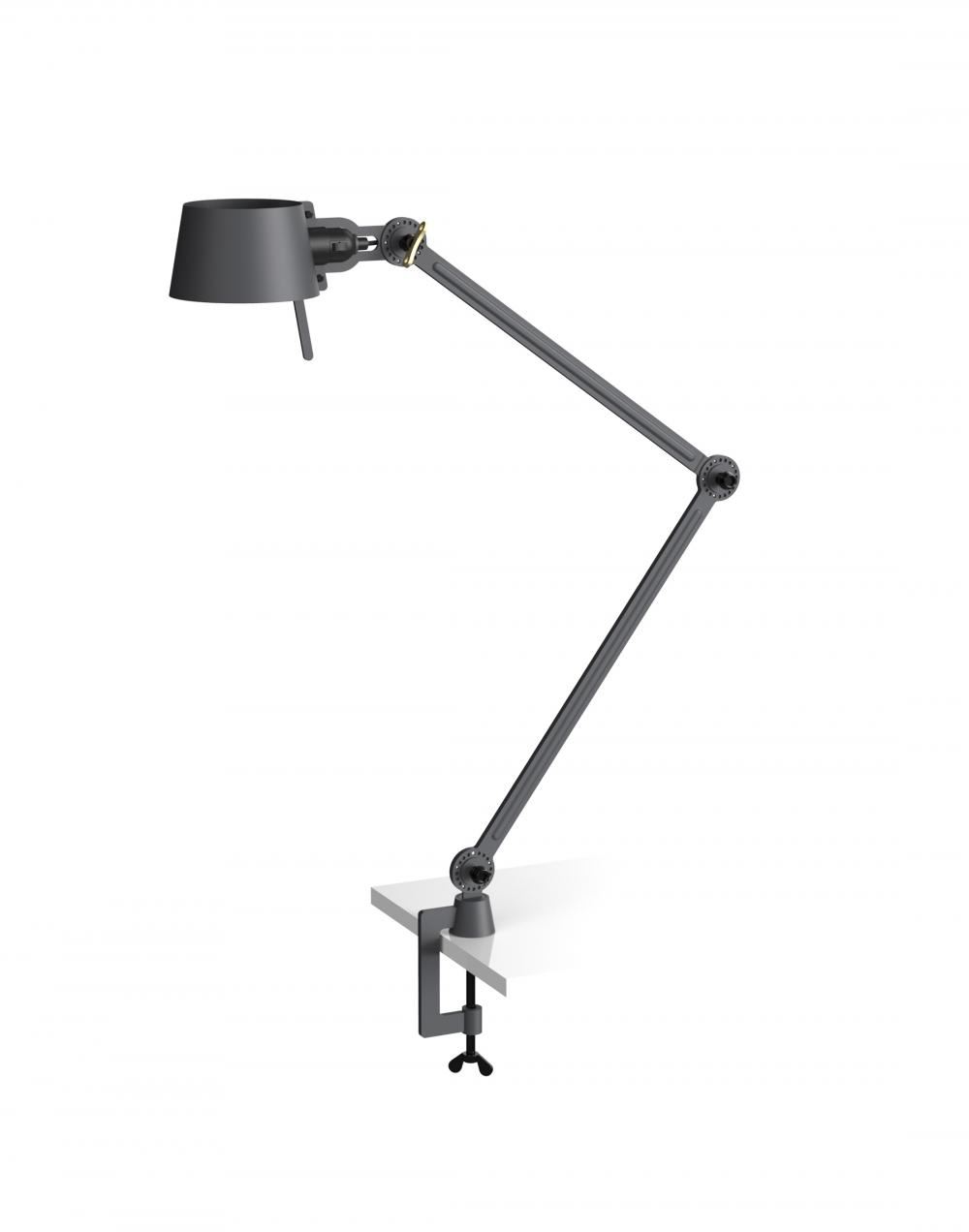 Bolt Desk Lamp Double Arm With Clamp Midnight Grey