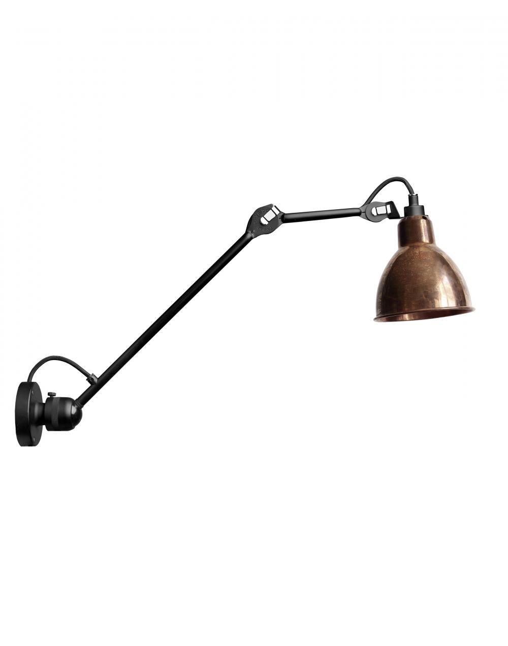 Lampe Gras 304 Medium Wall Light Raw Copper Shade Round Shade