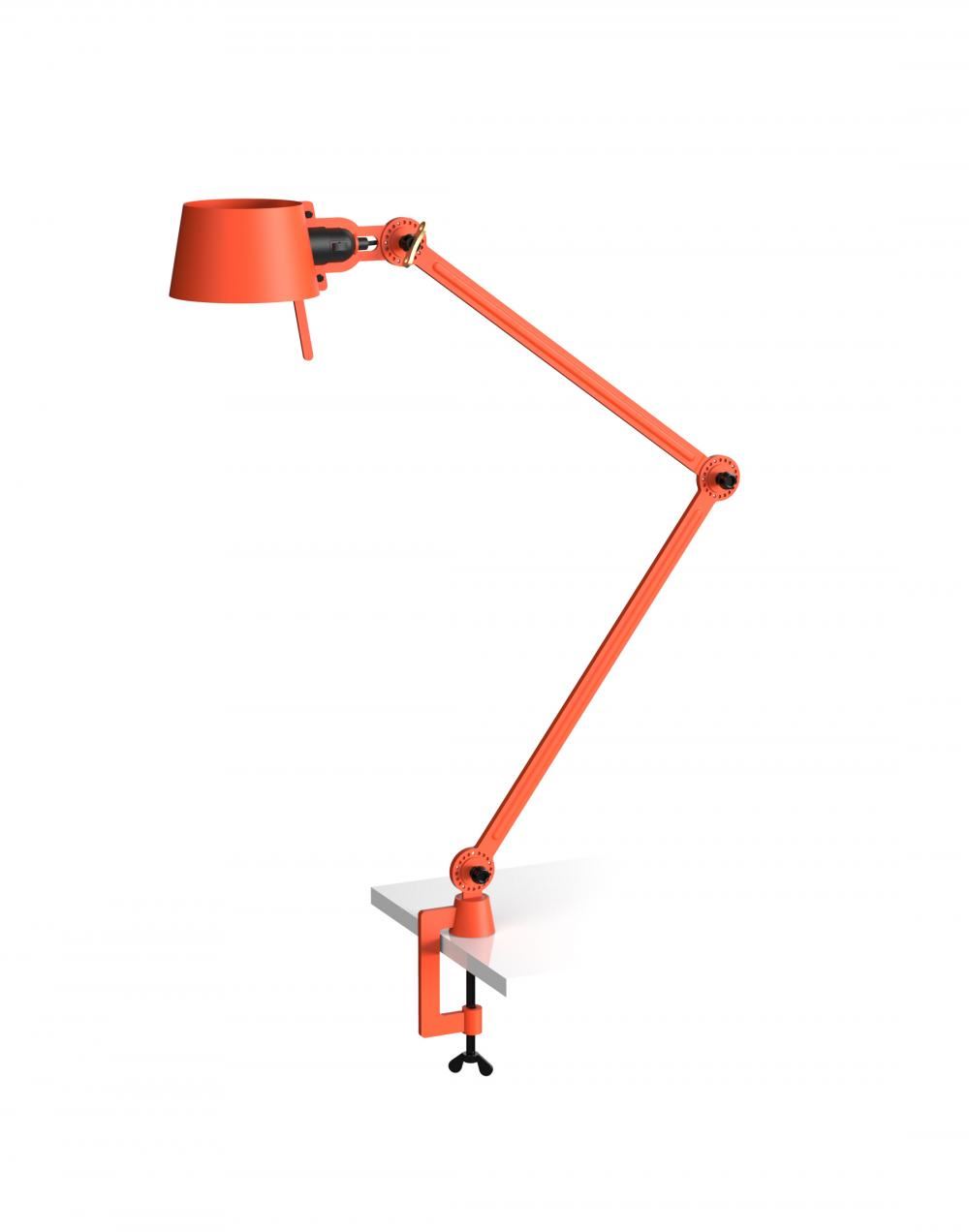 Bolt Desk Lamp Double Arm With Clamp Striking Orange