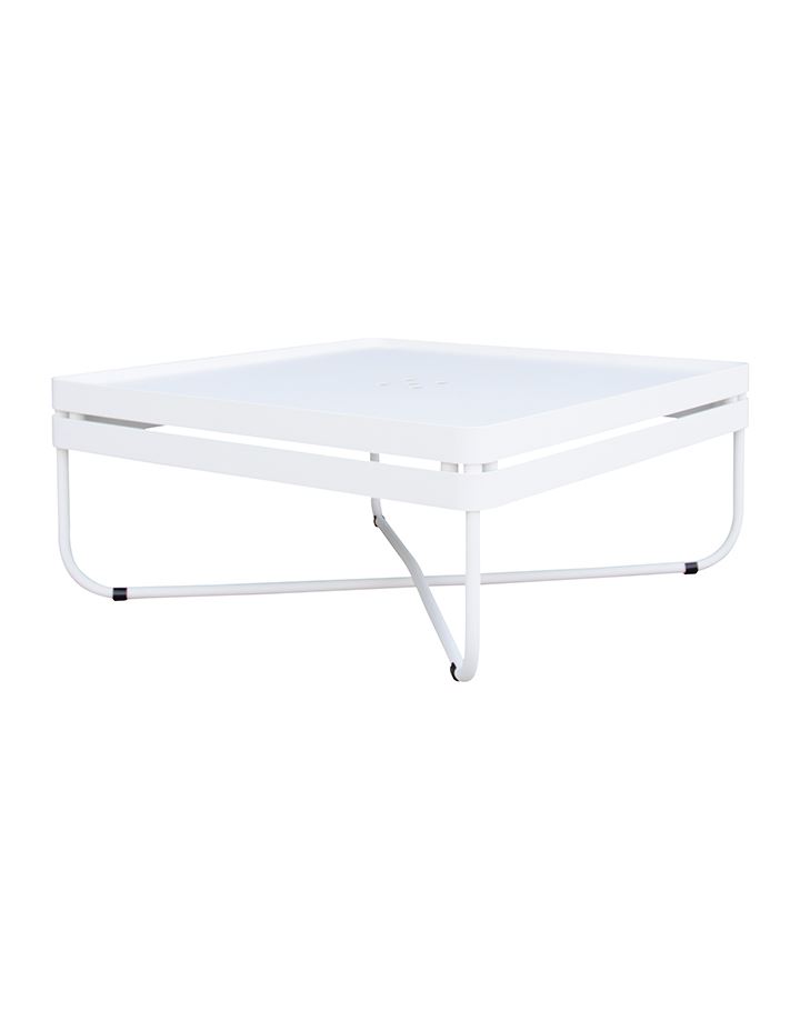 Bris Outdoor Table White Steel Table