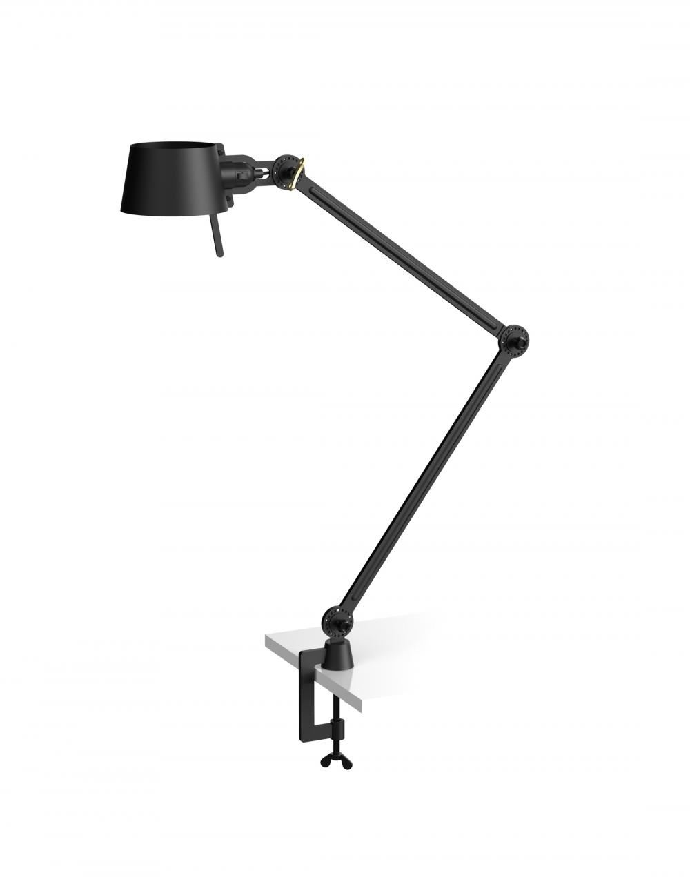 Bolt Desk Lamp Double Arm With Clamp Smokey Black