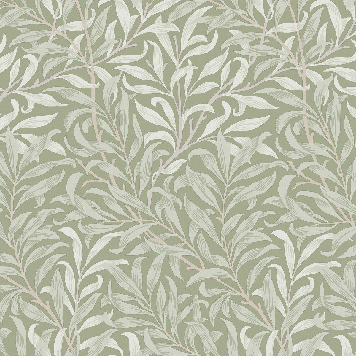 William Morris At Home Willow Bough Wallpaper Sage Green 124248