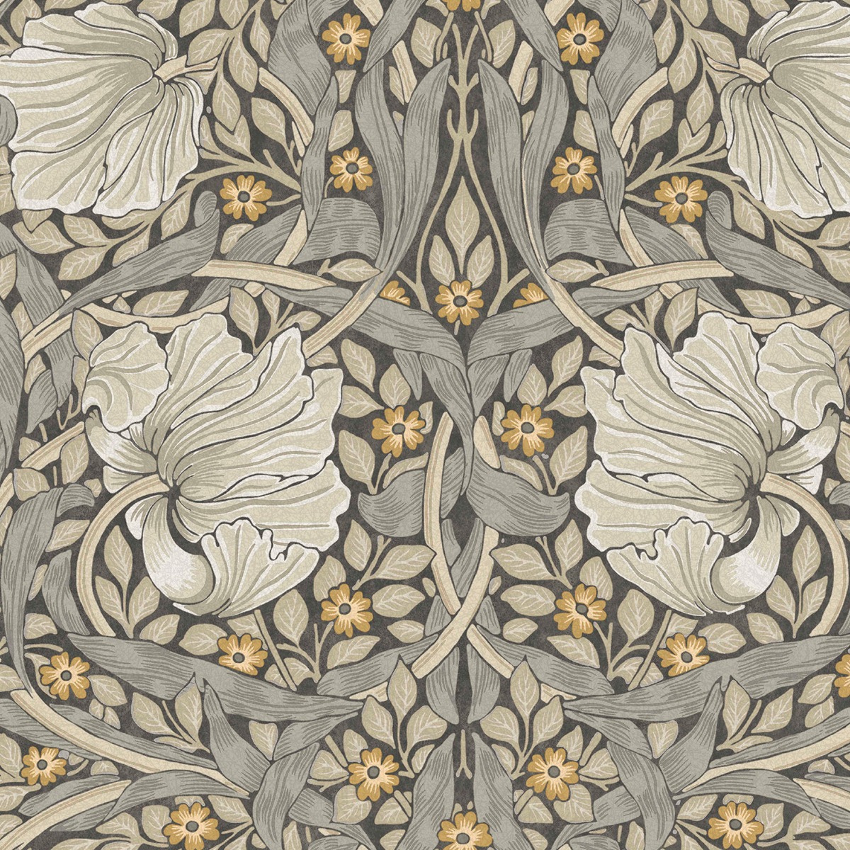 William Morris At Home Pimpernel Grey Wallpaper - 10m x 52cm