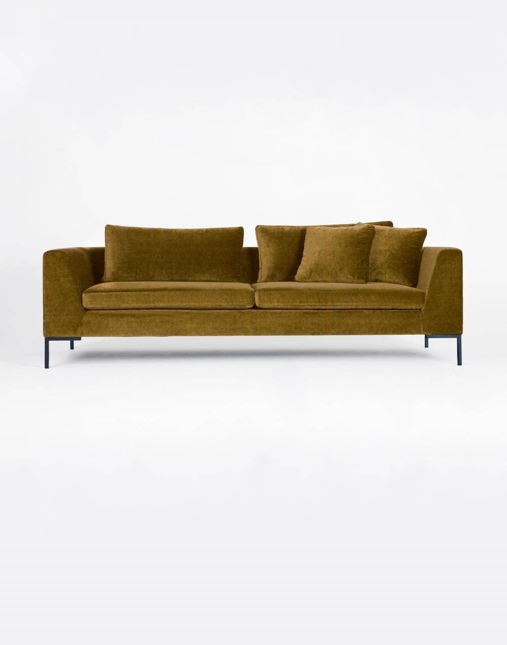 Lyng Sofa 220 Leather Group 6 Black Coated Steel