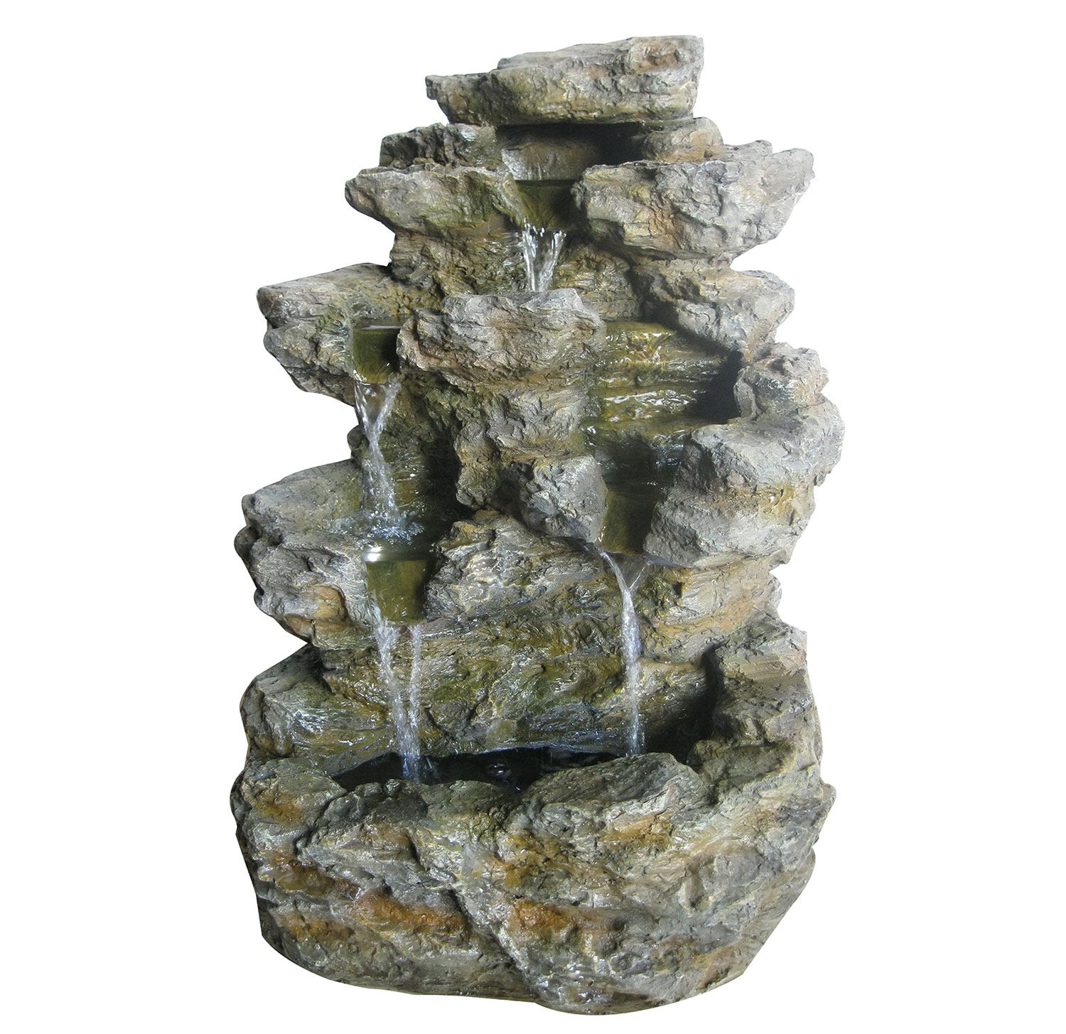 Charles Bentley Stone Effect Water Feature With White Led Lights