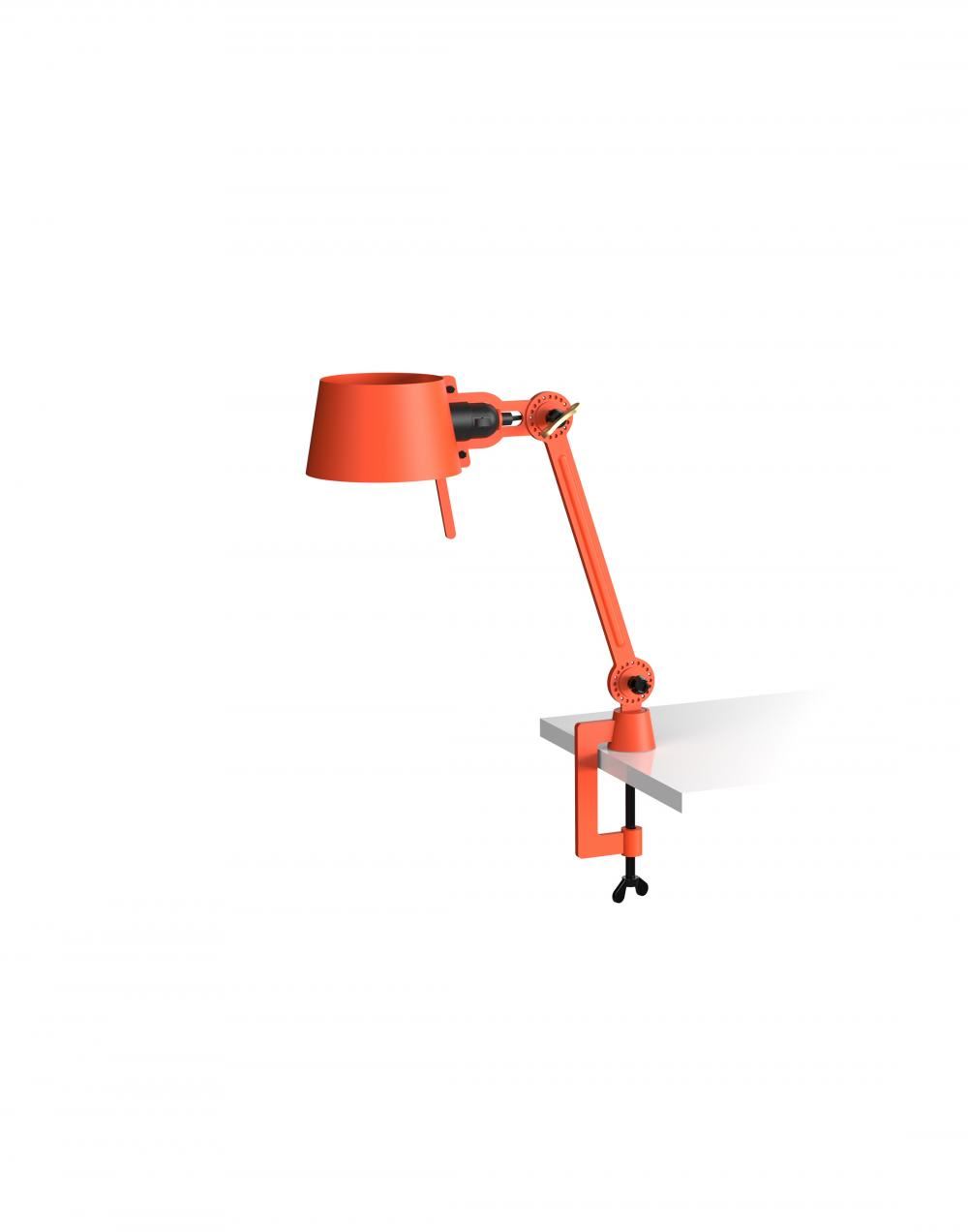 Bolt Desk Lamp Single Arm Small With Clamp Striking Orange
