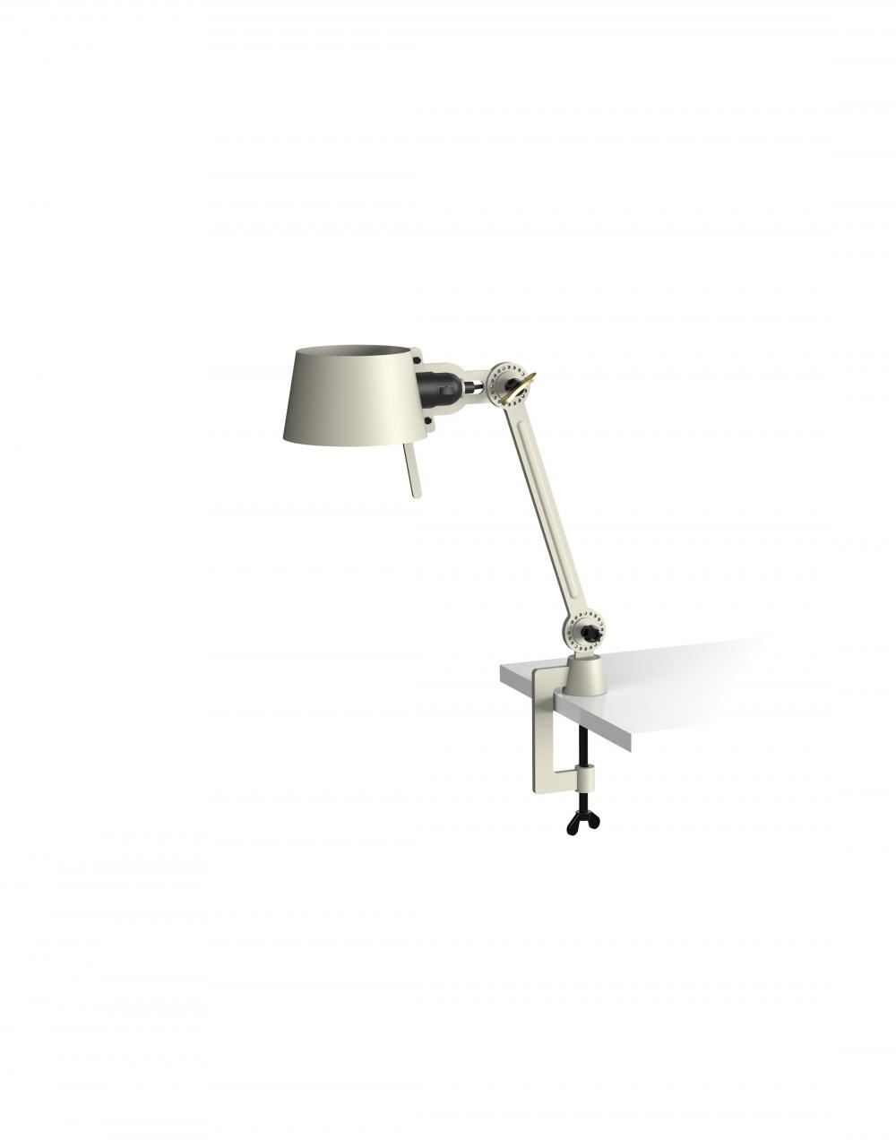 Bolt Desk Lamp Single Arm Small With Clamp Ash Grey