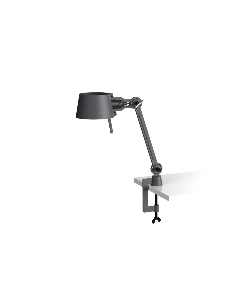 Bolt Desk Lamp Single Arm Small With Clamp Midnight Grey